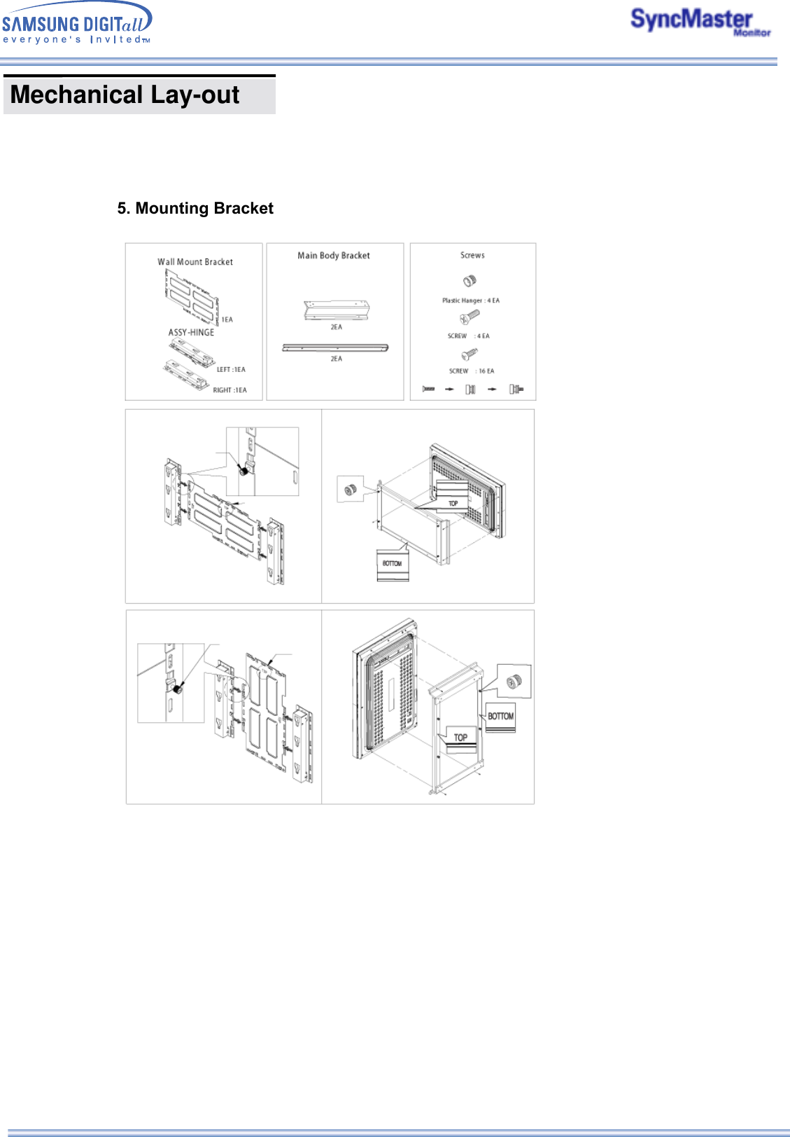 5. Mounting Bracket Mechanical Lay-out