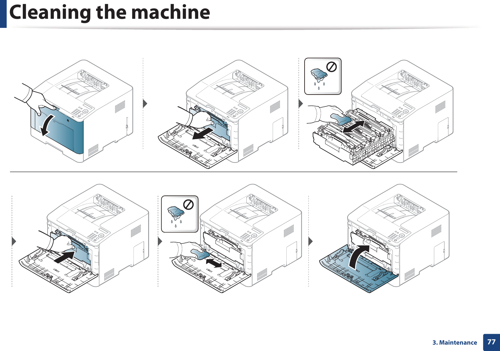 Cleaning the machine773. Maintenance