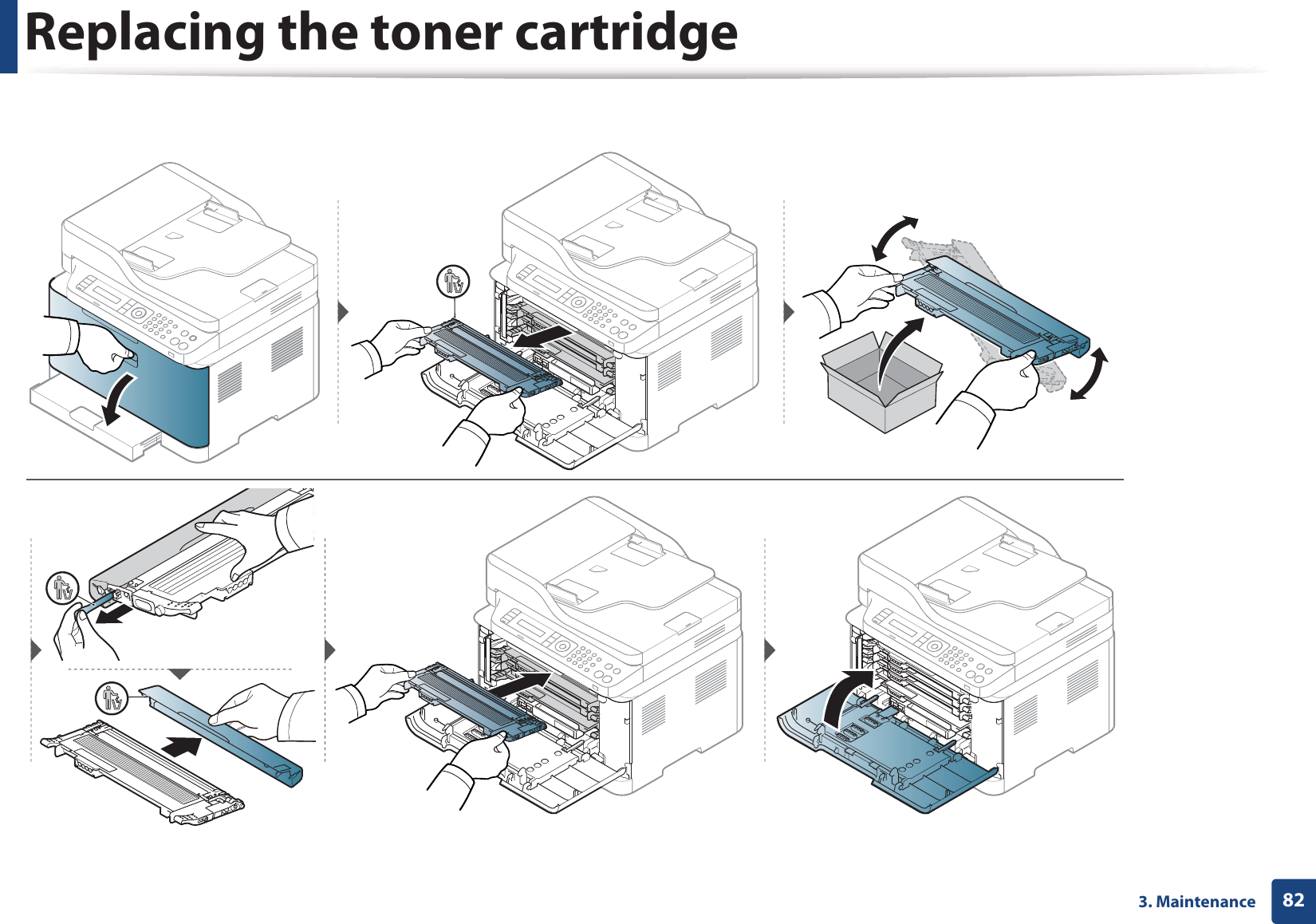 Replacing the toner cartridge823. Maintenance