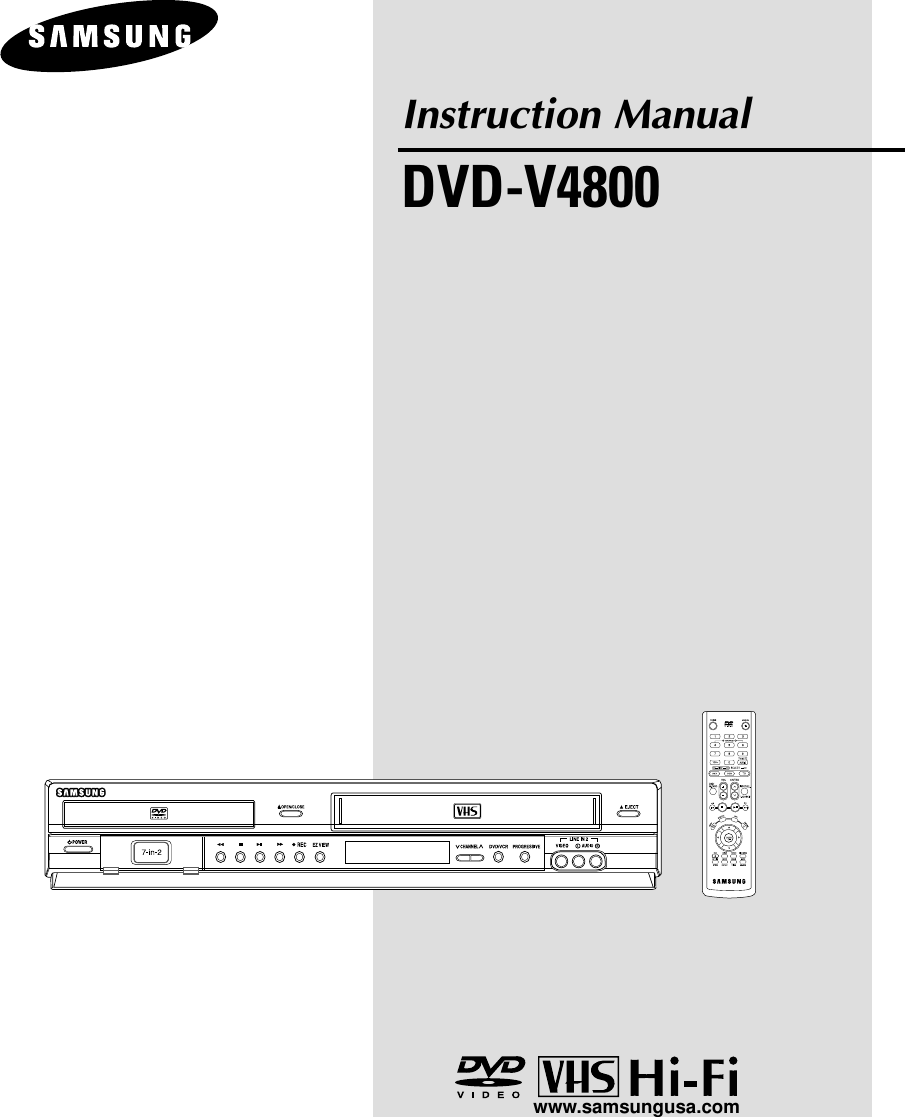 Instruction ManualDVD-V4800www.samsungusa.com