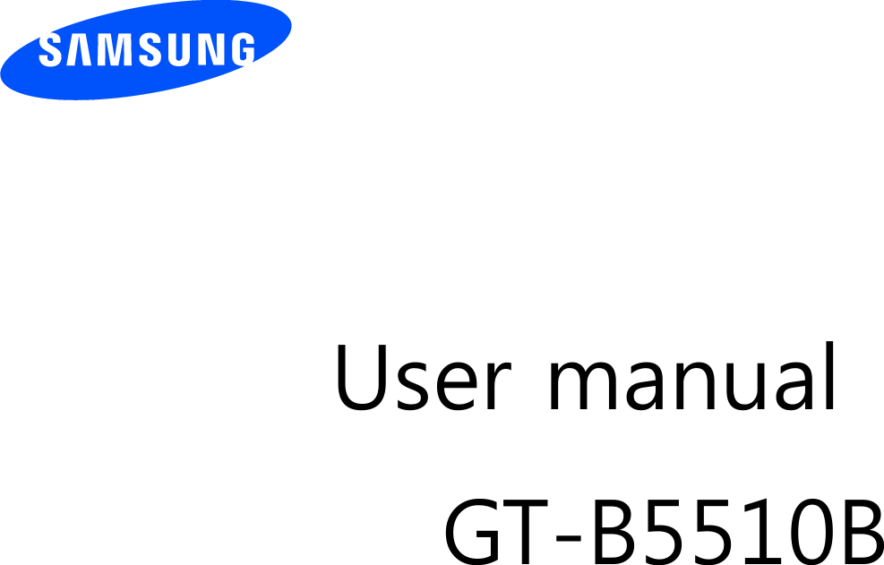          User manual GT-B5510B                  