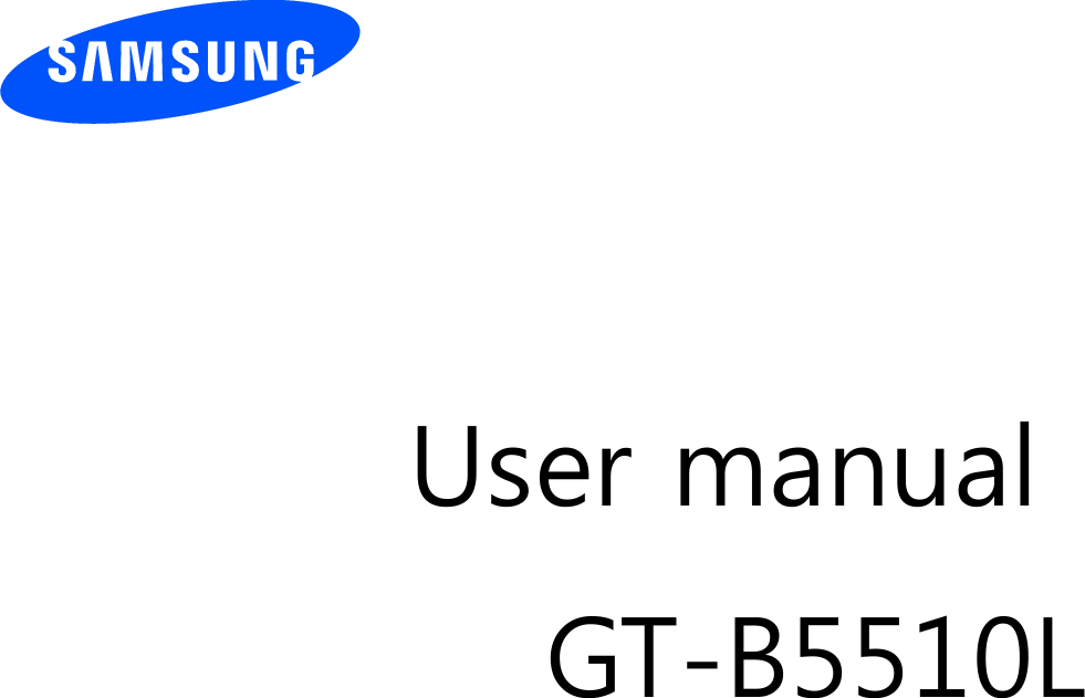          User manual GT-B5510L                  