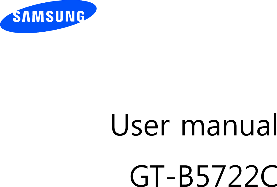          User manual GT-B5722C                  