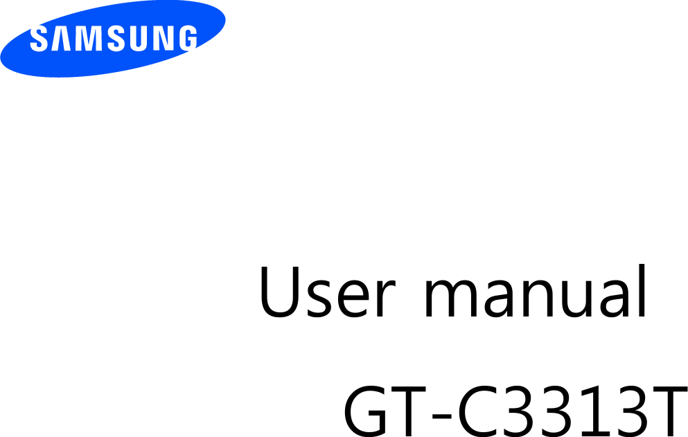          User manual  GT-C3313T                 