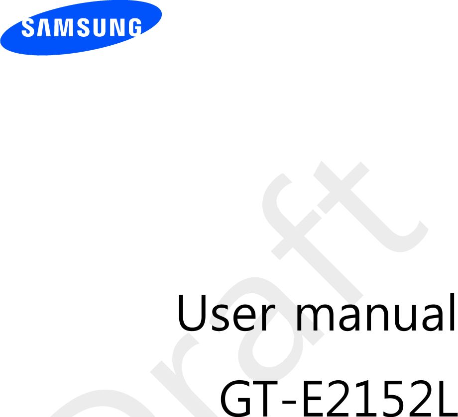  User manualGT-E2152L