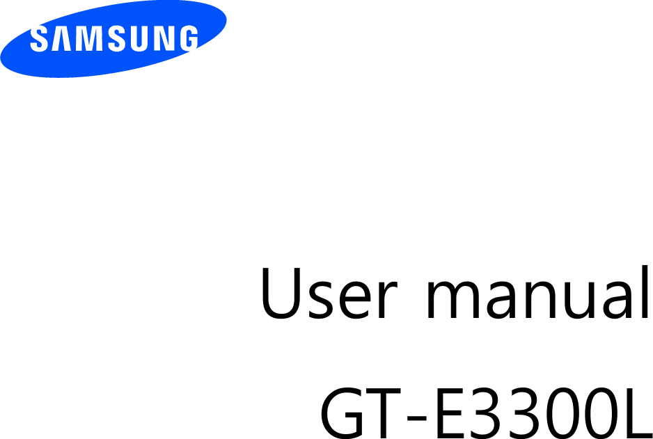           User manual GT-E3300L           