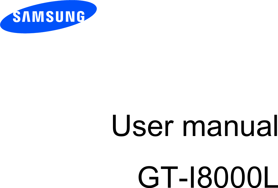            User manual GT-I8000L                  