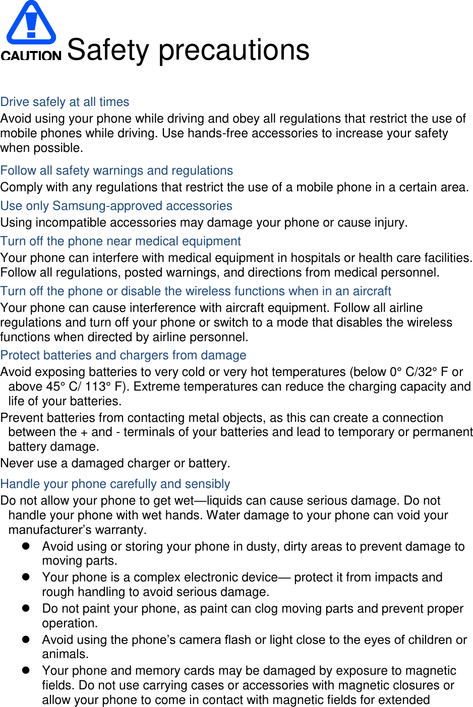 Page 5 of Samsung Electronics Co GTI8350T Cellular/PCS GSM/EDGE and Cellular WCDMA Phone with WLAN and Bluetooth User Manual