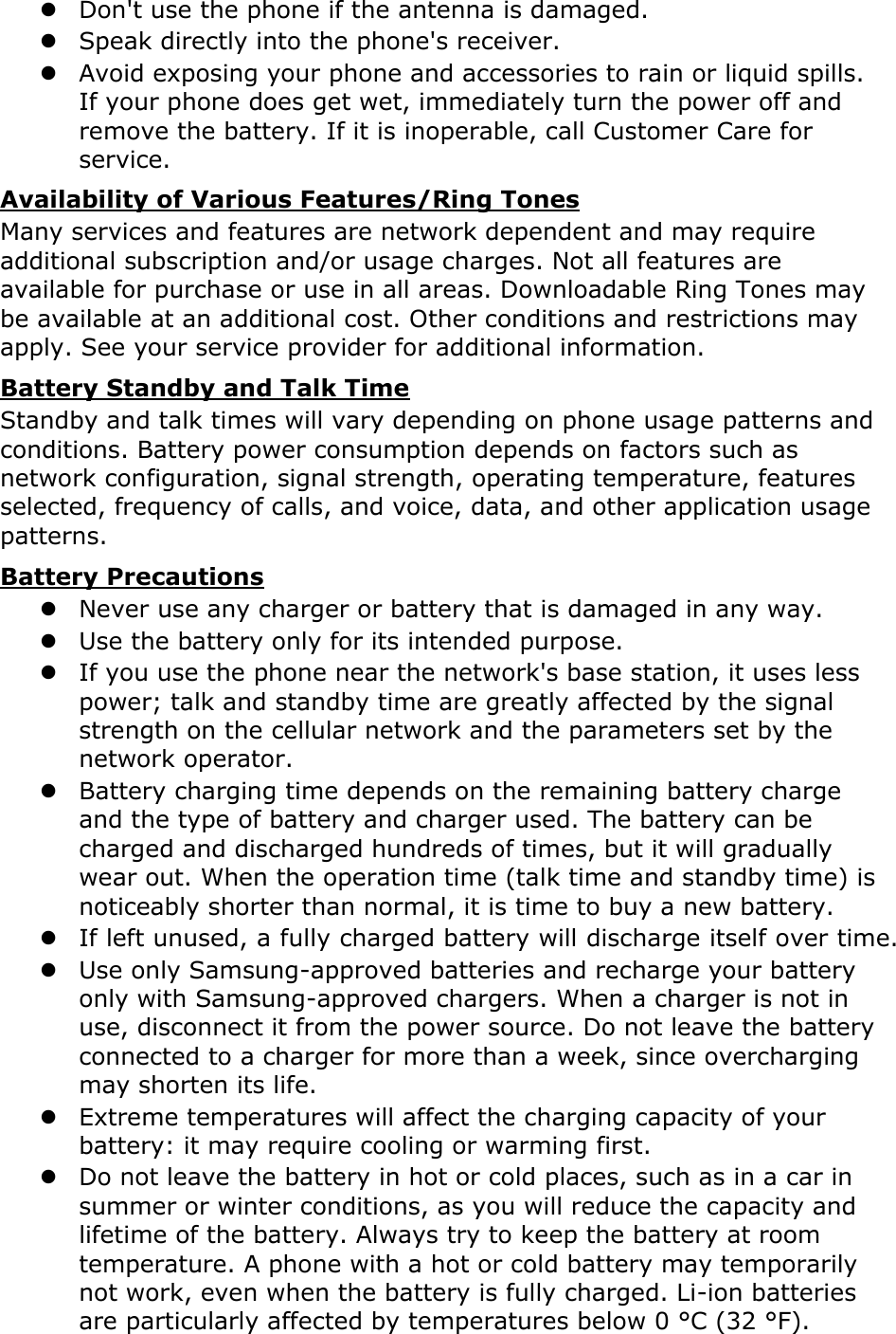 Page 19 of Samsung Electronics Co GTI9070P Cellular/PCS GSM/EDGE/WCDMA Phone with WLAN, RFID and Bluetooth User Manual