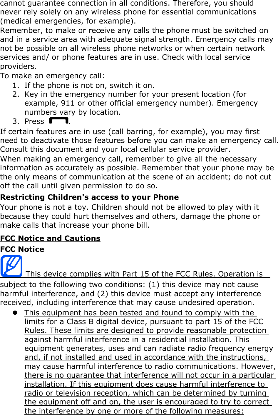 Page 16 of Samsung Electronics Co GTI9100P Cellular/PCS WCDMA/GSM/EDGE Phone with WLAN, RFID and Bluetooth User Manual