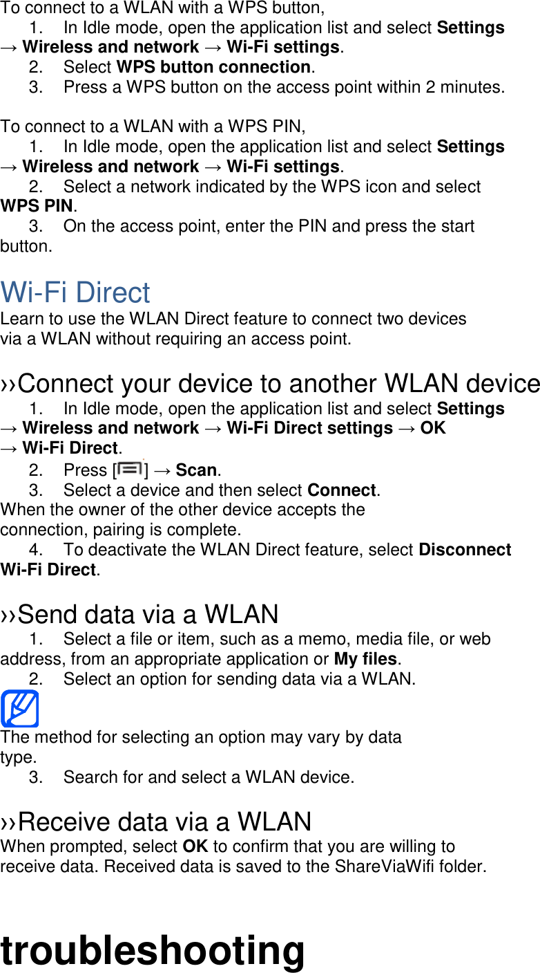 Page 32 of Samsung Electronics Co GTI9100P Cellular/PCS WCDMA/GSM/EDGE Phone with WLAN, RFID and Bluetooth User Manual