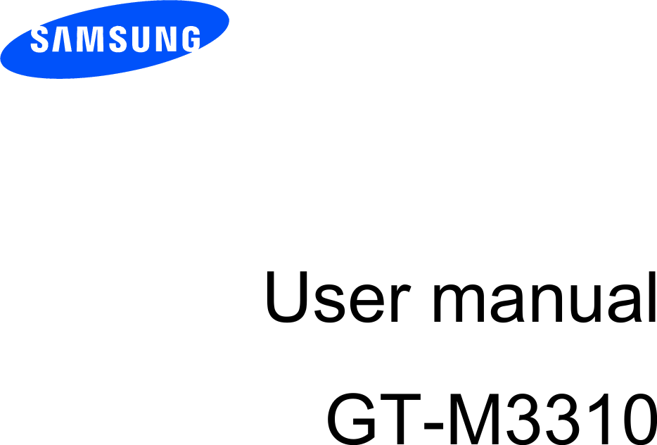          User manual GT-M3310                  