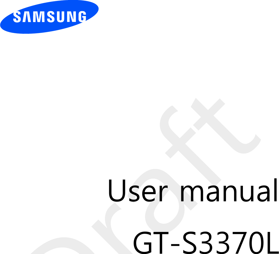  User manualGT-S3370L