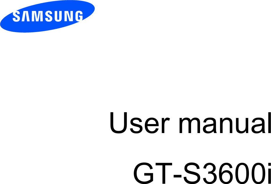          User manual GT-S3600i                  