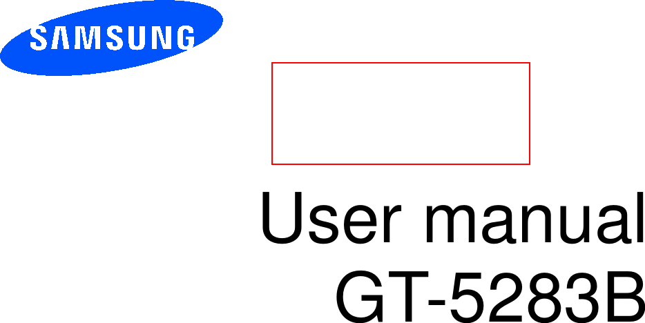          User manual GT-5283B          G G