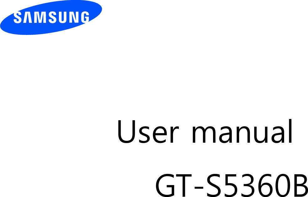          User manual GT-S5360B                  