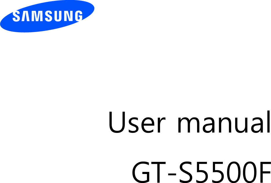          User manual GT-S5500F                  