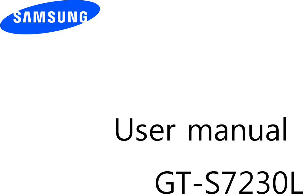          User manual GT-S7230L                  