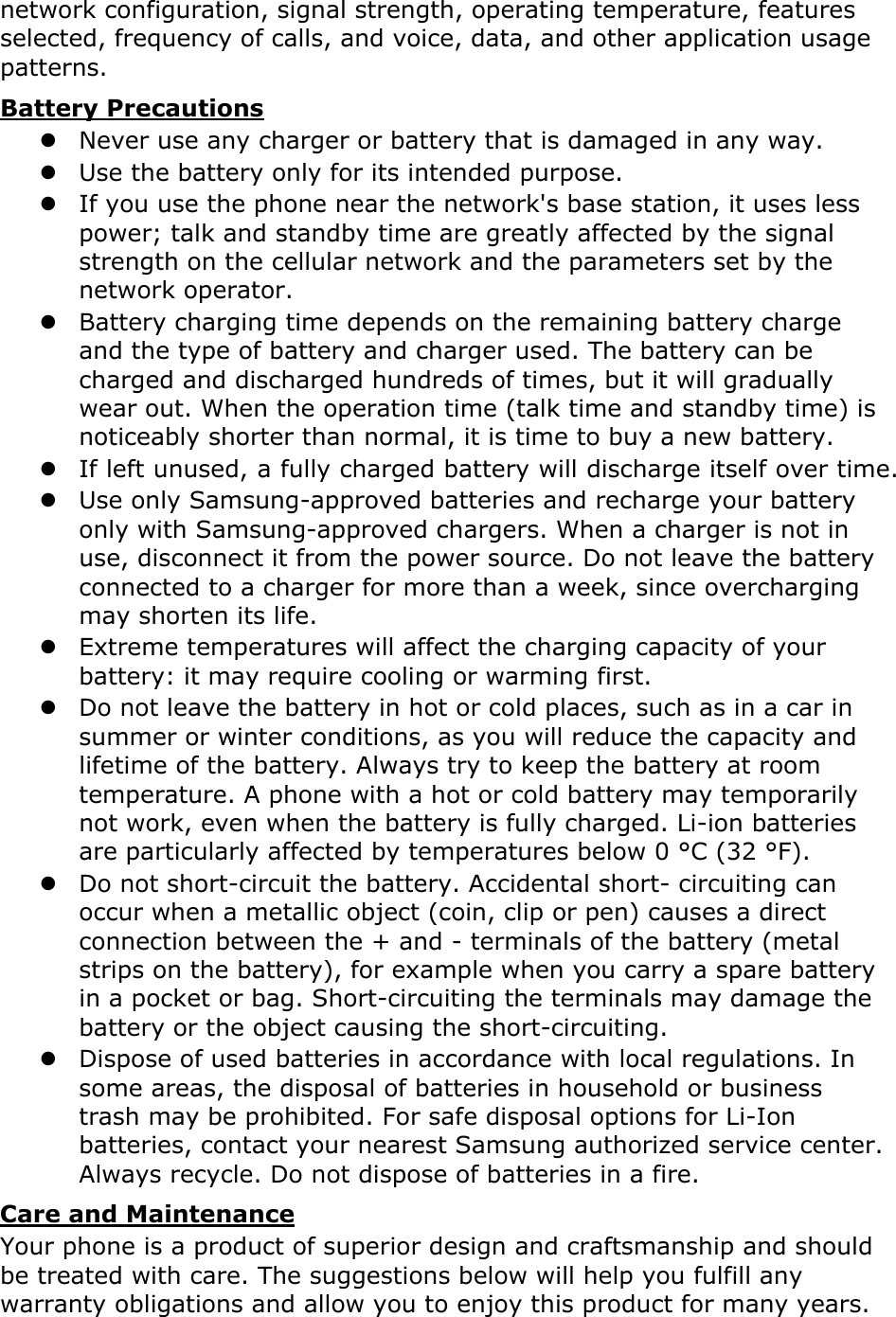 Page 25 of Samsung Electronics Co GTS8600 Cellular/PCS GSM Phone with WLAN and Bluetooth User Manual