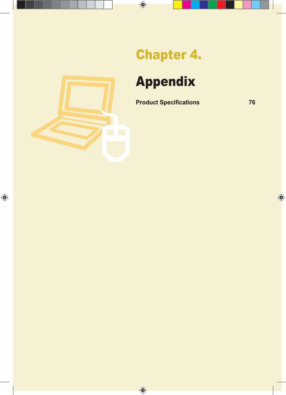 Chapter 4.AppendixProduct Specifications 76