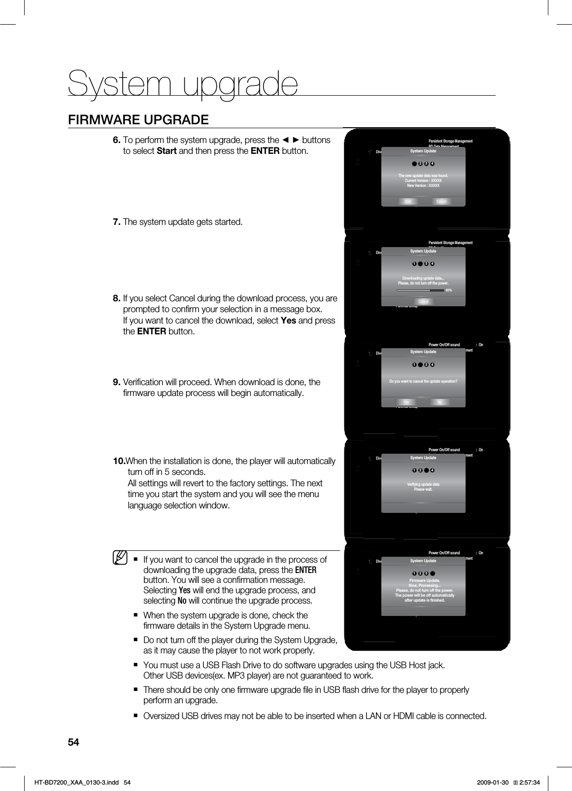 System upgrade54FIRMWARE UPGRADE5PQFSGPSNUIFTZTUFNVQHSBEFQSFTTUIF◄ ►CVUUPOTUPTFMFDU4UBSUBOEUIFOQSFTTUIF&/5&3CVUUPO5IFTZTUFNVQEBUFHFUTTUBSUFE*GZPVTFMFDU$BODFMEVSJOHUIFEPXOMPBEQSPDFTTZPVBSFQSPNQUFEUPDPOmSNZPVSTFMFDUJPOJOBNFTTBHFCPY*GZPVXBOUUPDBODFMUIFEPXOMPBETFMFDU:FTBOEQSFTTUIF&/5&3CVUUPO7FSJmDBUJPOXJMMQSPDFFE8IFOEPXOMPBEJTEPOFUIFmSNXBSFVQEBUFQSPDFTTXJMMCFHJOBVUPNBUJDBMMZ8IFOUIFJOTUBMMBUJPOJTEPOFUIFQMBZFSXJMMBVUPNBUJDBMMZUVSOPGGJOTFDPOET"MMTFUUJOHTXJMMSFWFSUUPUIFGBDUPSZTFUUJOHT5IFOFYUUJNFZPVTUBSUUIFTZTUFNBOEZPVXJMMTFFUIFNFOVMBOHVBHFTFMFDUJPOXJOEPX*GZPVXBOUUPDBODFMUIFVQHSBEFJOUIFQSPDFTTPGEPXOMPBEJOHUIFVQHSBEFEBUBQSFTTUIF&/5&3CVUUPO:PVXJMMTFFBDPOmSNBUJPONFTTBHF4FMFDUJOH:FTXJMMFOEUIFVQHSBEFQSPDFTTBOETFMFDUJOH/PXJMMDPOUJOVFUIFVQHSBEFQSPDFTT8IFOUIFTZTUFNVQHSBEFJTEPOFDIFDLUIFmSNXBSFEFUBJMTJOUIF4ZTUFN6QHSBEFNFOV%POPUUVSOPGGUIFQMBZFSEVSJOHUIF4ZTUFN6QHSBEFBTJUNBZDBVTFUIFQMBZFSUPOPUXPSLQSPQFSMZ:PVNVTUVTFB64#'MBTI%SJWFUPEPTPGUXBSFVQHSBEFTVTJOHUIF64#)PTUKBDL0UIFS64#EFWJDFTFY.1QMBZFSBSFOPUHVBSBOUFFEUPXPSL5IFSFTIPVMECFPOMZPOFmSNXBSFVQHSBEFmMFJO64#nBTIESJWFGPSUIFQMBZFSUPQSPQFSMZQFSGPSNBOVQHSBEF0WFSTJ[FE64#ESJWFTNBZOPUCFBCMFUPCFJOTFSUFEXIFOB-"/PS)%.*DBCMFJTDPOOFDUFEMDVD1BOEPSB%JTDMBJNFS4FUVQ4ZTUFN4FUVQ◄-BOHVBHF4FUVQ"VEJP4FUVQ%JTQMBZ4FUVQ)%.*4FUVQ/FUXPSL4FUVQ1BSFOUBM4FUVQ1BSTJTUFOU4UPSBHF.BOBHFNFOU#%%BUB.FOBHFNFOU%JW933FHJTUSBUJPO4ZTUFN6QEBUF ►4ZTUFN6QEBUF5IFOFXVQEBUFEBUBXBTGPVOE$VSSFOU7FSTJPO99999/FX7FSTJPO99999Start CancelDVD1BOEPSB%JTDMBJNFS4FUVQ4ZTUFN4FUVQ◄-BOHVBHF4FUVQ"VEJP4FUVQ%JTQMBZ4FUVQ)%.*4FUVQ/FUXPSL4FUVQ1BSFOUBM4FUVQ1PXFS0O0GGTPVOE 0O1BSTJTUFOU4UPSBHF.BOBHFNFOU33FHJTUSBUJPO4ZTUFN6QEBUF ►4ZTUFN6QEBUF7FSJGZJOHVQEBUFEBUB1MFBTFXBJU DVD1BOEPSB%JTDMBJNFS4FUVQ4ZTUFN4FUVQ◄-BOHVBHF4FUVQ"VEJP4FUVQ%JTQMBZ4FUVQ)%.*4FUVQ/FUXPSL4FUVQ1BSFOUBM4FUVQ1BSTJTUFOU4UPSBHF.BOBHFNFOU#%%BUB.FOBHFNFOU%JW933FHJTUSBUJPO4ZTUFN6QEBUF ►4ZTUFN6QEBUF%PXOMPBEJOHVQEBUFEBUB1MFBTFEPOPUUVSOPGGUIFQPXFSCancelDVD1BOEPSB%JTDMBJNFS4FUVQ4ZTUFN4FUVQ◄-BOHVBHF4FUVQ"VEJP4FUVQ%JTQMBZ4FUVQ)%.*4FUVQ/FUXPSL4FUVQ1BSFOUBM4FUVQ1PXFS0O0GGTPVOE 0O1BSTJTUFOU4UPSBHF.BOBHFNFOU33FHJTUSBUJPO4ZTUFN6QEBUF ►4ZTUFN6QEBUF%PZPVXBOUUPDBODFMUIFVQEBUFPQFSBUJPO Yes NoDVD1BOEPSB%JTDMBJNFS4FUVQ4ZTUFN4FUVQ◄-BOHVBHF4FUVQ"VEJP4FUVQ%JTQMBZ4FUVQ)%.*4FUVQ/FUXPSL4FUVQ1BSFOUBM4FUVQ1PXFS0O0GGTPVOE 0O1BSTJTUFOU4UPSBHF.BOBHFNFOU33FHJTUSBUJPO4ZTUFN6QEBUF ►4ZTUFN6QEBUF'JSNXBSF6QEBUF/PX1SPDFTTJOH1MFBTFEPOPUUVSOPGGUIFQPXFS5IFQPXFSXJMMCFPGGBVUPNBUJDBMMZBGUFSVQEBUFJTmOJTIFE *6$&A:##AKPFF 