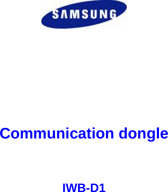             Communication dongle   IWB-D1     