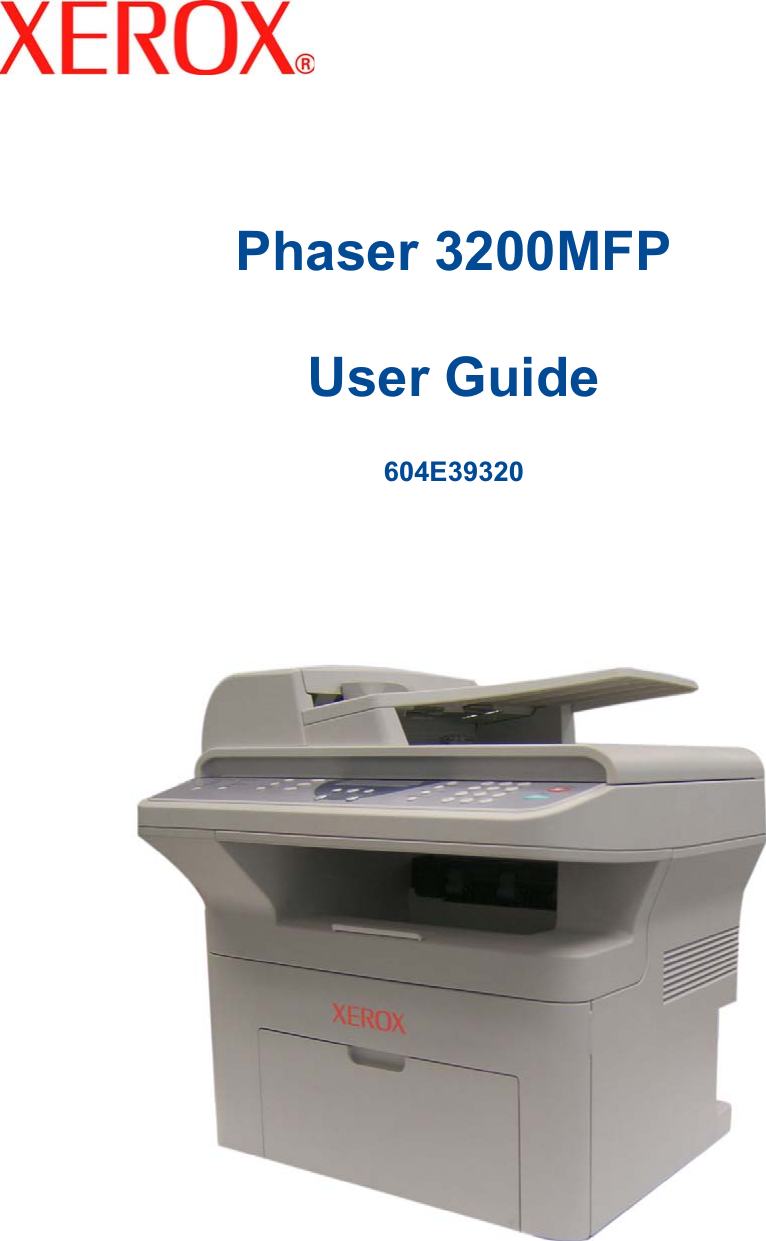 Phaser 3200MFPUser Guide604E39320