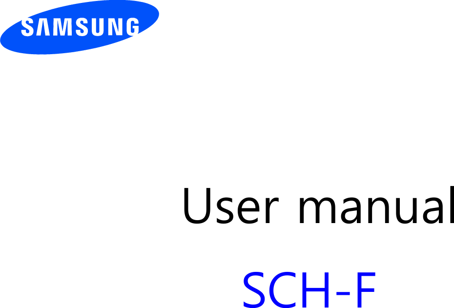          User manual SCH-F