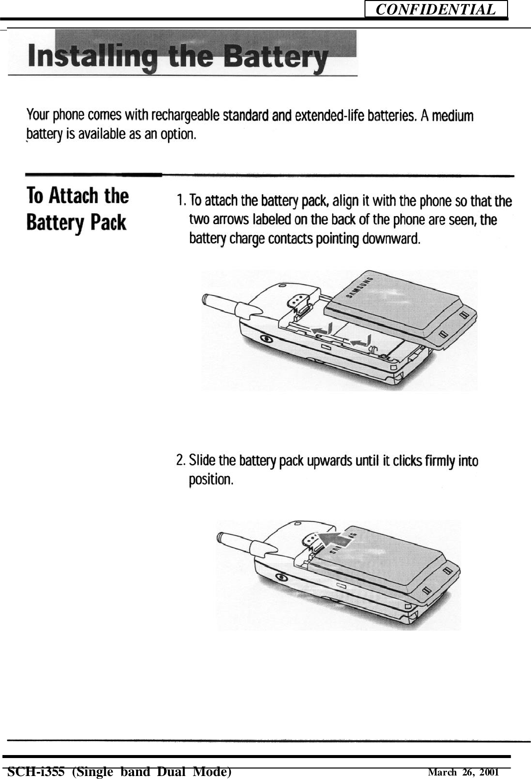 SCH-i355 (Singleband DualMode)CONFIDENTIALMarch26,2001