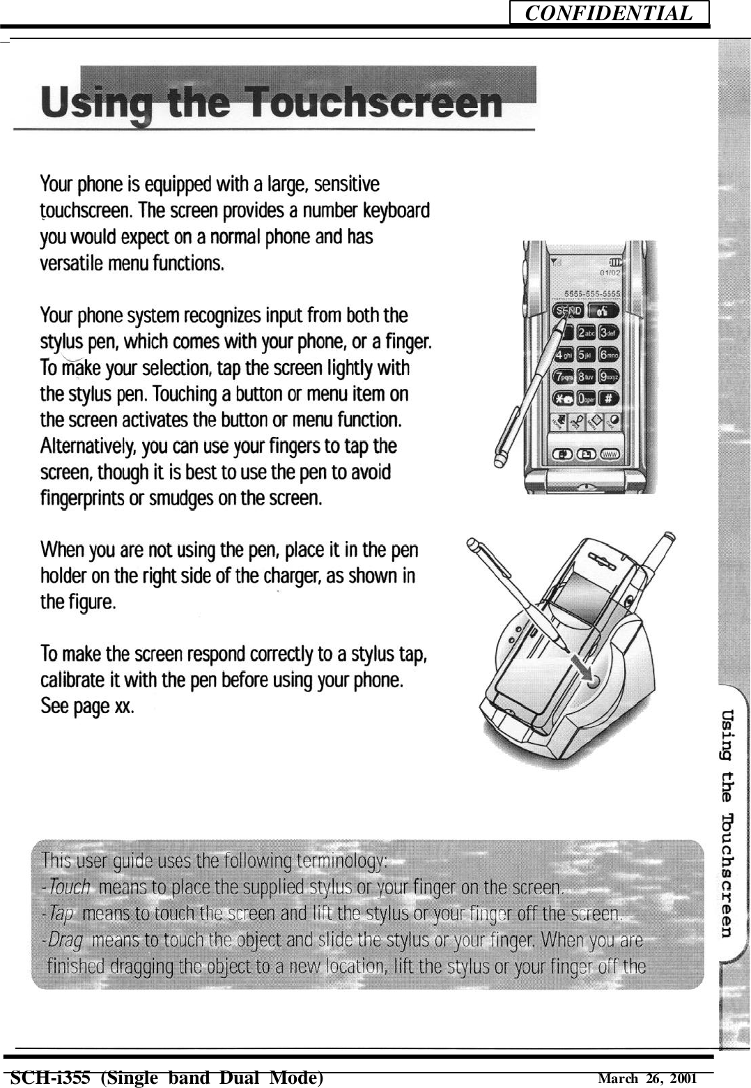 SCH-i355 (Singleband DualMode)CONFIDENTIALMarch26,2001
