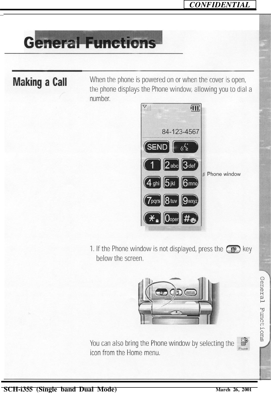 SCH-i355 (Singleband DualMode)CONFIDENTIALMarch26,2001