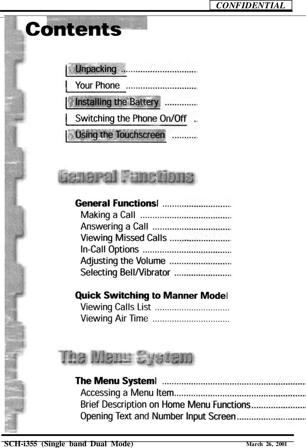 SCH-i355 (Singleband DualMode)CONFIDENTIALMarch26,2001