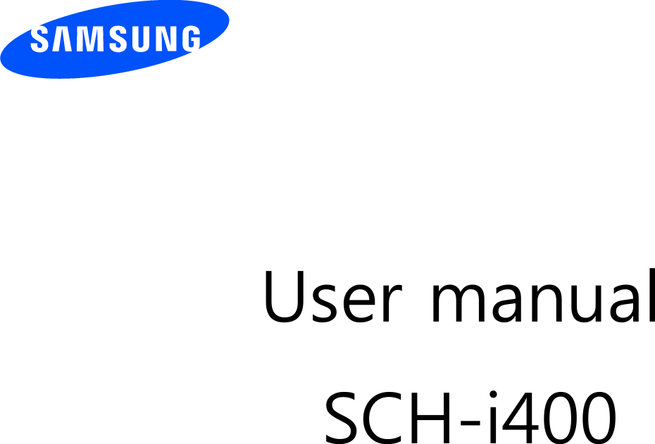          User manual SCH-i400                  