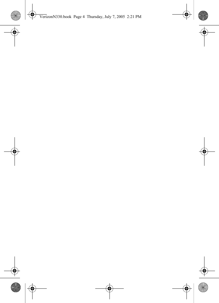 VerizonN330.book  Page 4  Thursday, July 7, 2005  2:21 PM