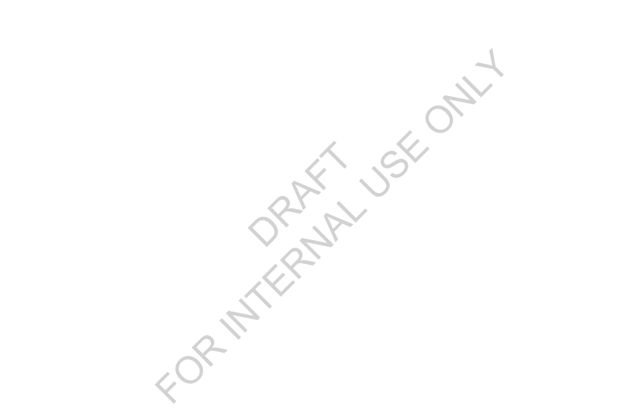 DRAFT FOR INTERNAL USE ONLY