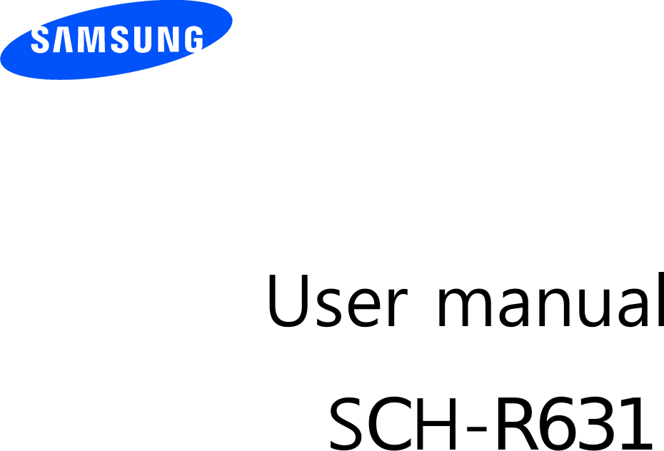          User manual SCH-R631                  