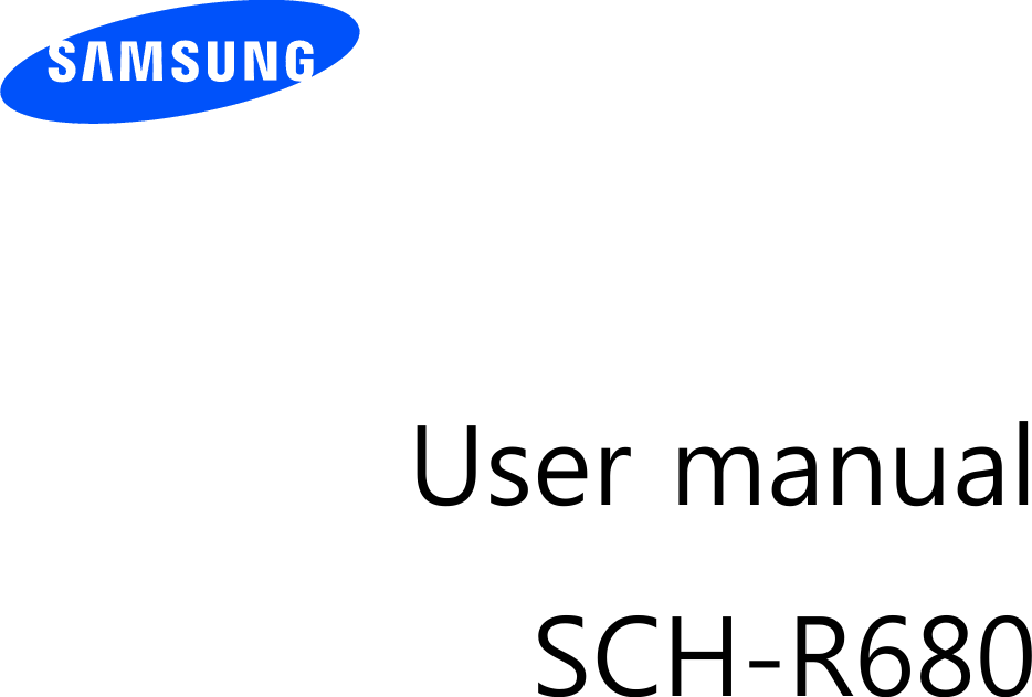          User manual SCH-R680                  