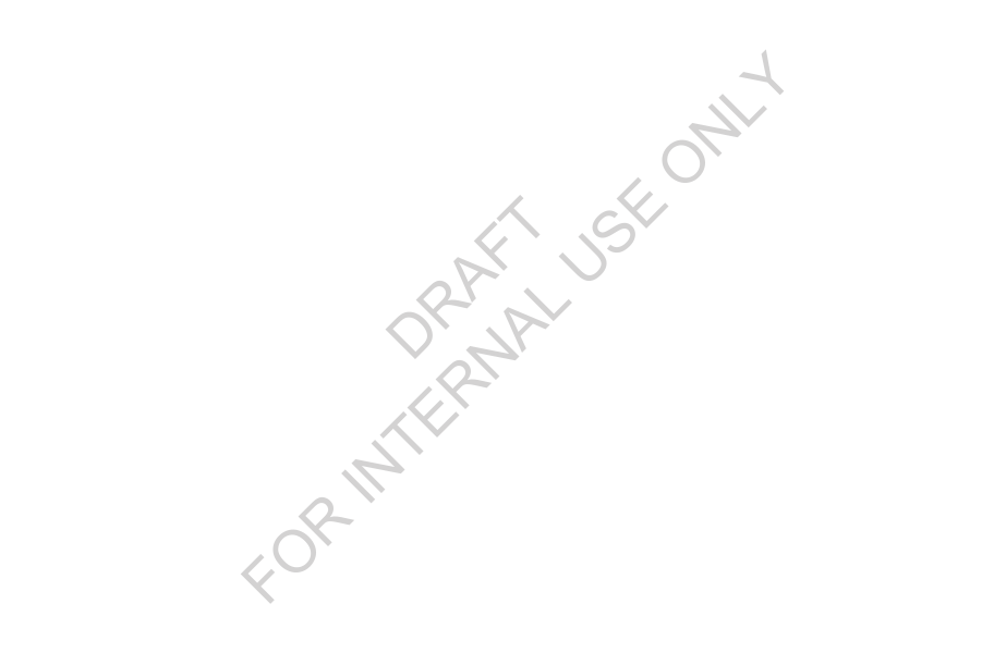 DRAFT FOR INTERNAL USE ONLY