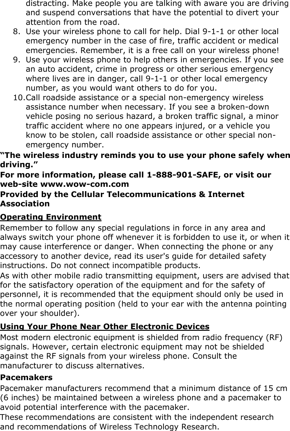 Page 14 of Samsung Electronics Co SCHW139 Cellular CDMA Phone with Bluetooth User Manual