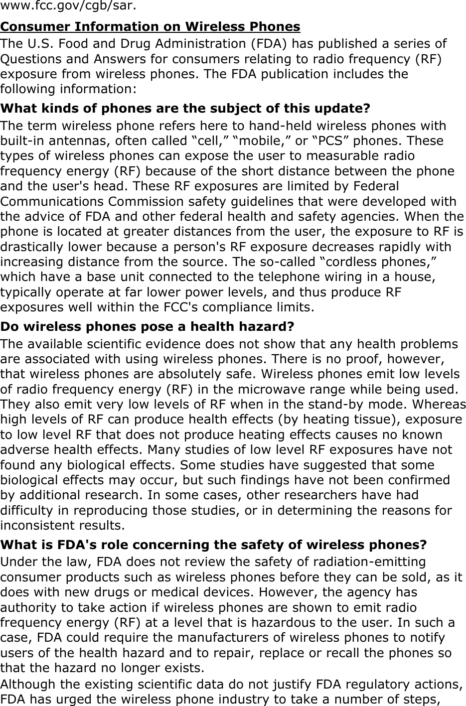 Page 8 of Samsung Electronics Co SCHW139 Cellular CDMA Phone with Bluetooth User Manual