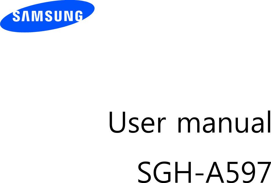          User manual SGH-A597                  