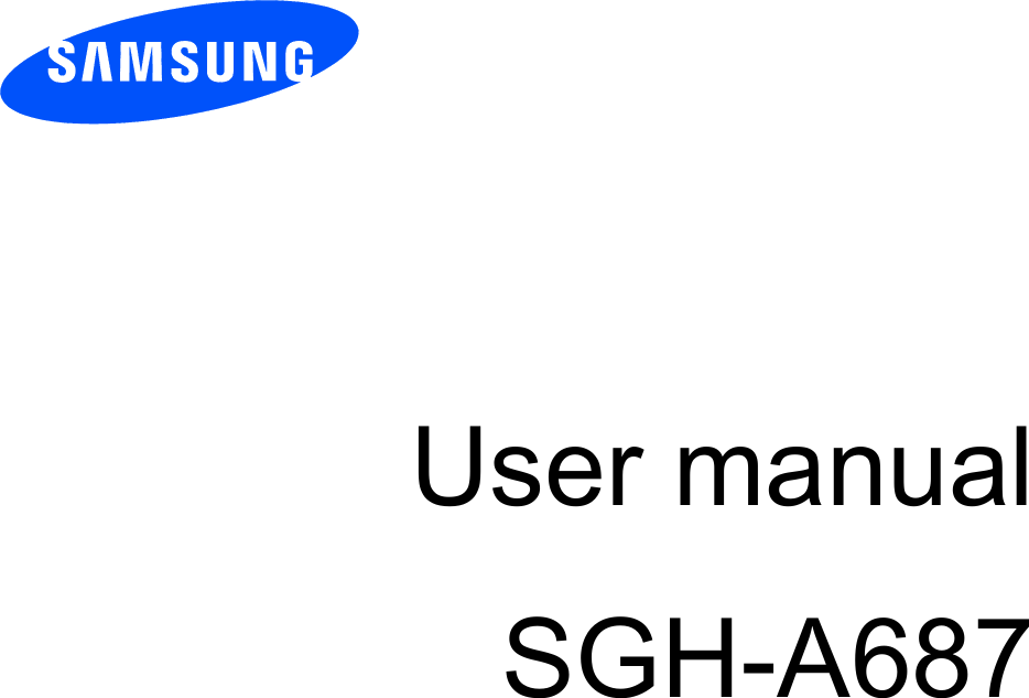          User manual SGH-A687                  