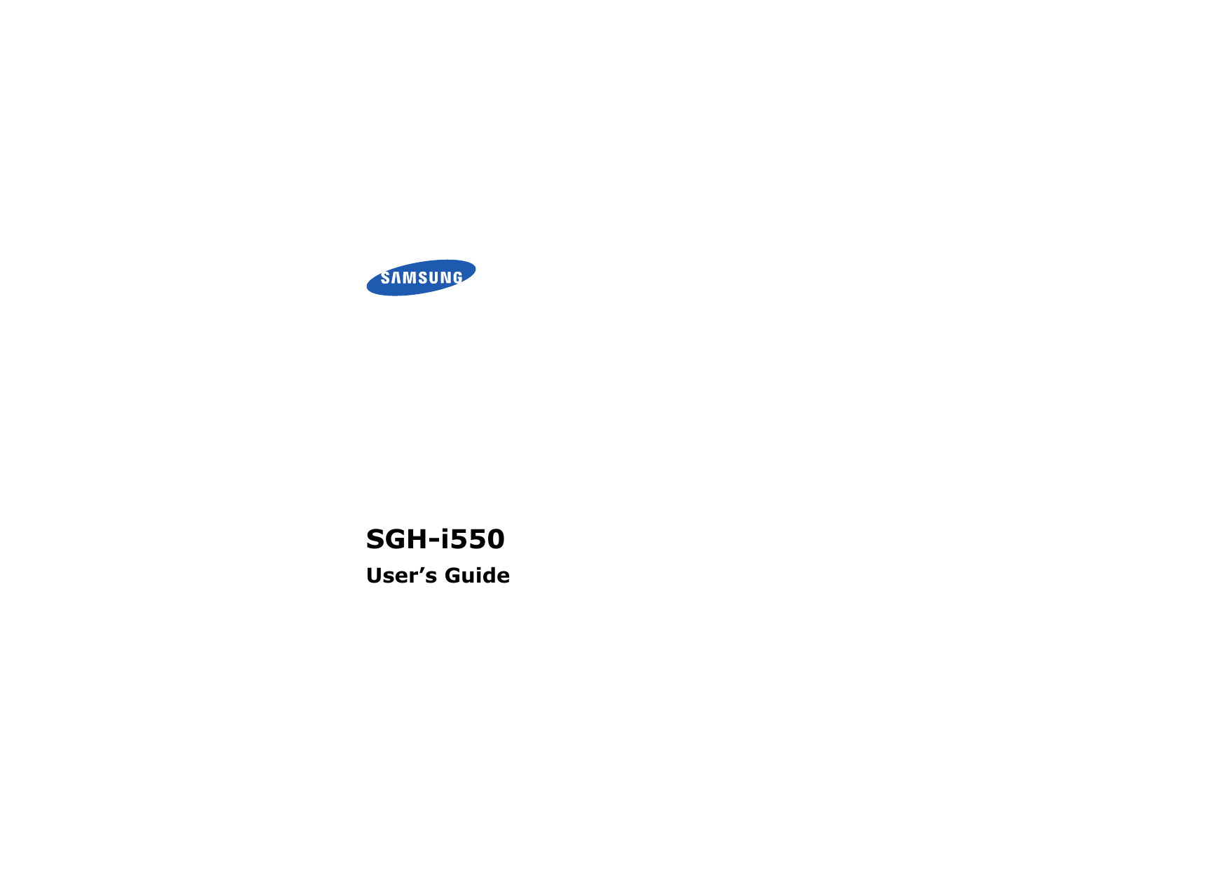 SGH-i550User’s Guide