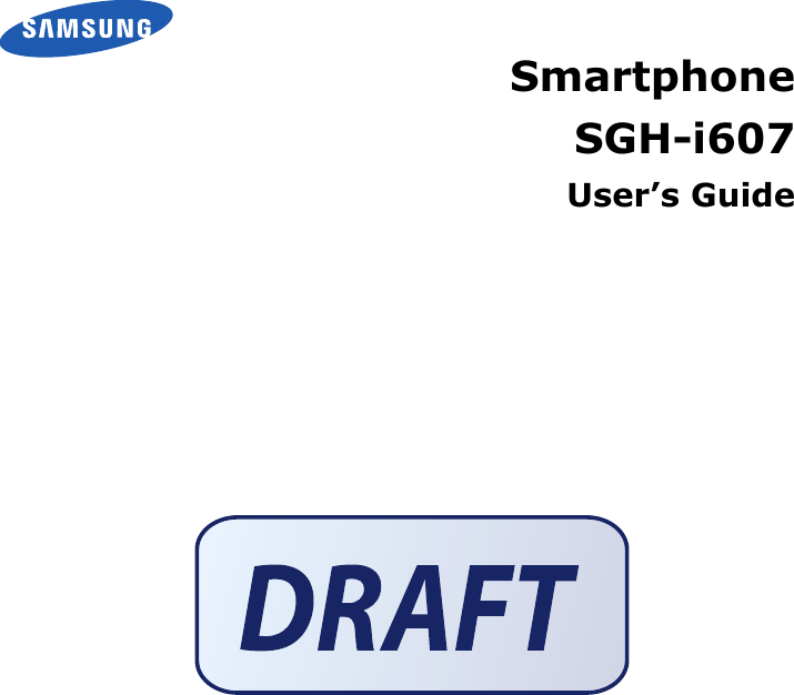 SmartphoneSGH-i607User’s Guide