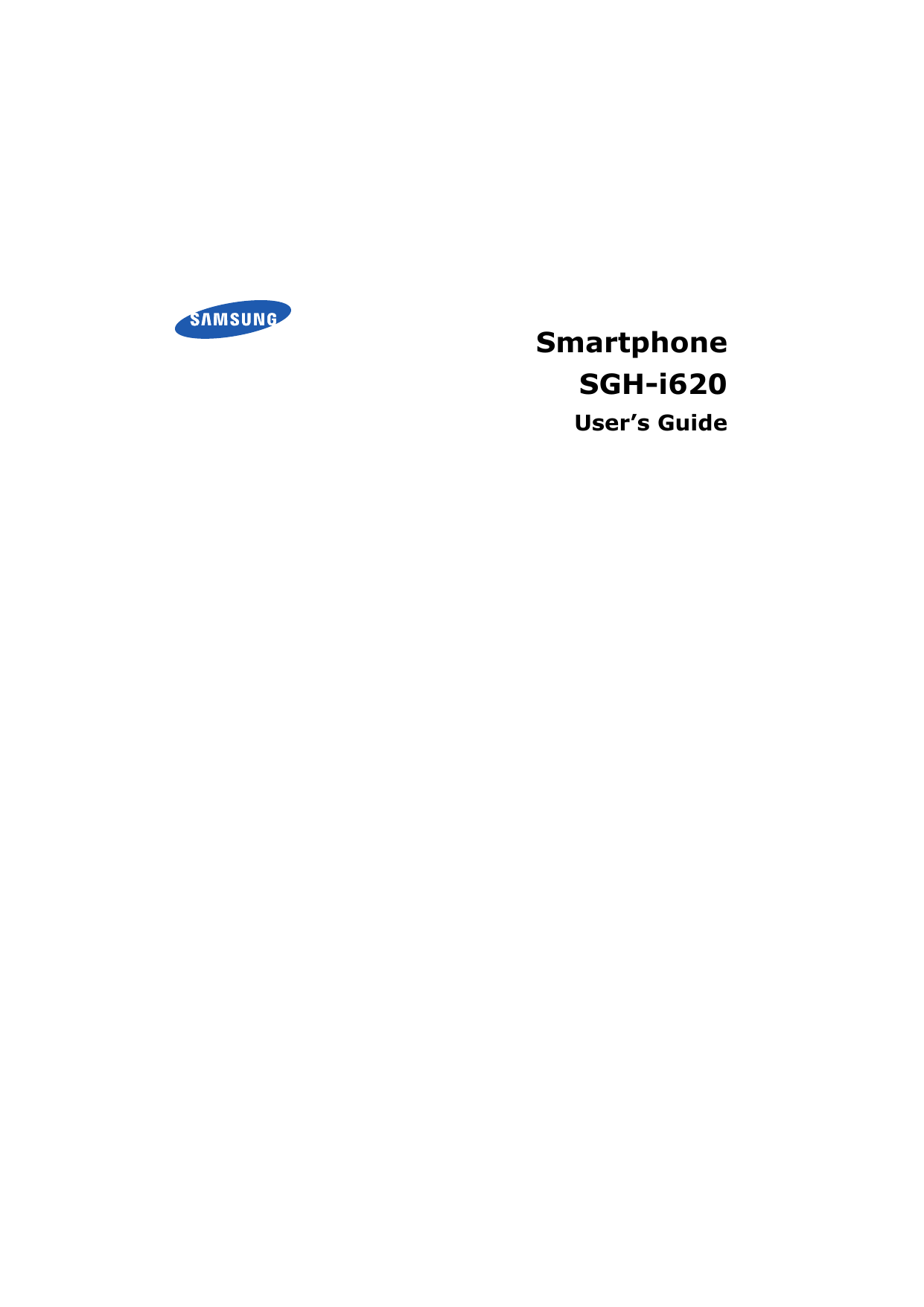 SmartphoneSGH-i620User’s Guide