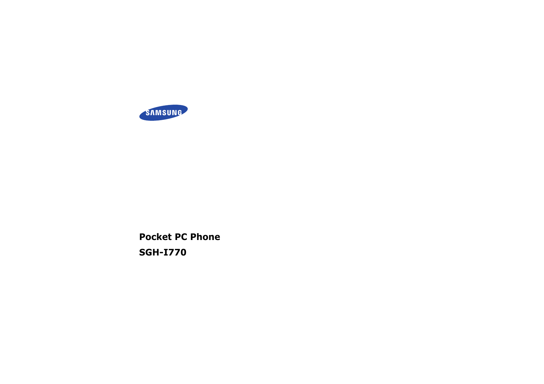 Pocket PC Phone SGH-I770