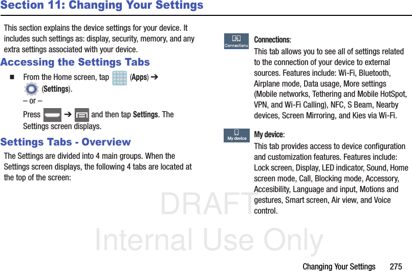 Page 11 of Samsung Electronics Co SGHM919 Multi-band WCDMA/GSM/EDGE/LTE Phone with WLAN, Bluetooth and RFID User Manual T Mobile SGH M919 Samsung Galaxy S 4