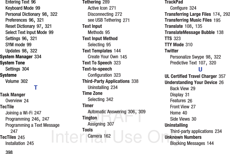 Page 134 of Samsung Electronics Co SGHM919 Multi-band WCDMA/GSM/EDGE/LTE Phone with WLAN, Bluetooth and RFID User Manual T Mobile SGH M919 Samsung Galaxy S 4