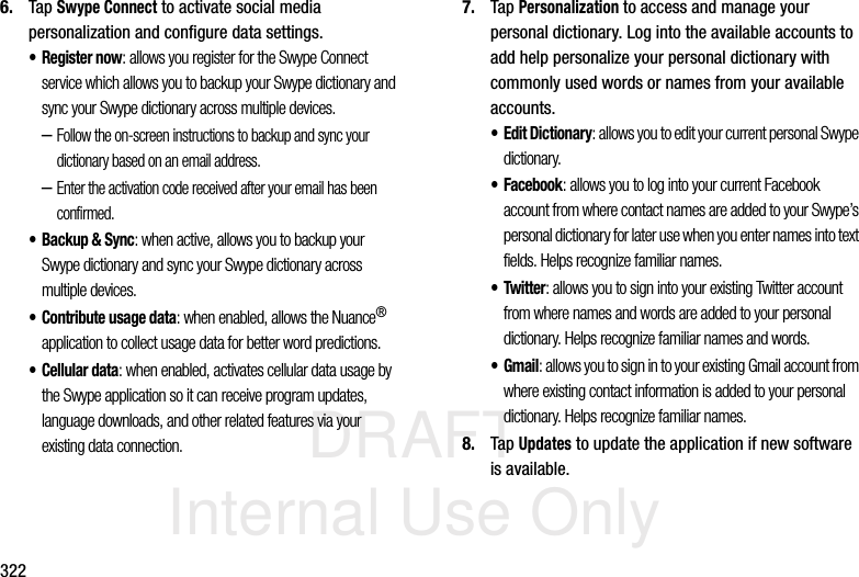 Page 58 of Samsung Electronics Co SGHM919 Multi-band WCDMA/GSM/EDGE/LTE Phone with WLAN, Bluetooth and RFID User Manual T Mobile SGH M919 Samsung Galaxy S 4