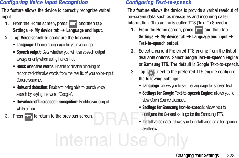 Page 59 of Samsung Electronics Co SGHM919 Multi-band WCDMA/GSM/EDGE/LTE Phone with WLAN, Bluetooth and RFID User Manual T Mobile SGH M919 Samsung Galaxy S 4